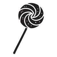 Silhouette of Swirl Lollipop Candy vector