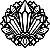 Crystals icon in glyph style vector