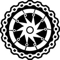 A filled style icon of chain symbol vector