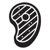 Silhouette of Grilled Steak vector