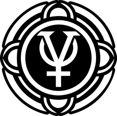 Venus sign tattoo icon in glyph style