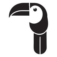 Striking Toucan Bird Silhouette Art vector