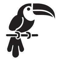 Toucan Bird Silhouette Illustration design vector