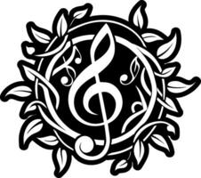 Filled style icon depicting music notes vector