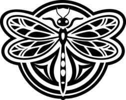 Dragonfly symbol icon in filled style vector