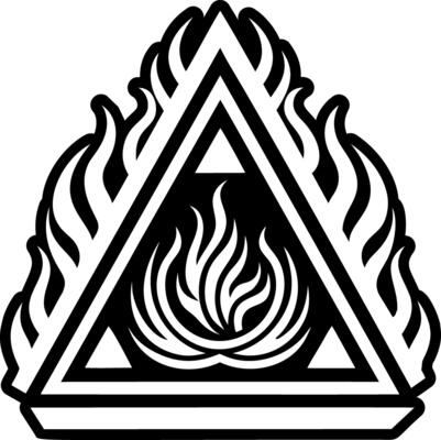 Sacred fire icon in solid style