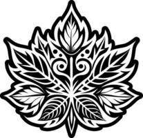 Autumn leaves icon in glyph style vector