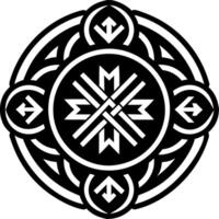 Rune symbol icon in filled style vector