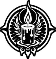 Melting candle icon in glyph style vector