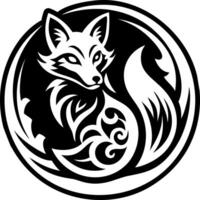 A glyph style icon of a fox symbol vector