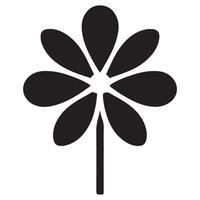 Simple Flower Silhouette Illustration Design vector