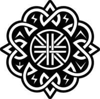 A solid style icon of divination rune symbol vector