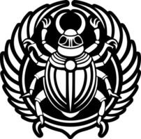 A glyph style icon of egyptian scarab symbol vector