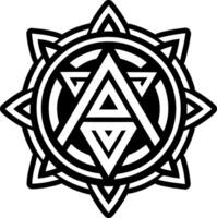 A solid style icon of harmony rune symbol vector