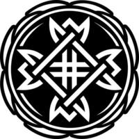 Rune art icon in filled style vector