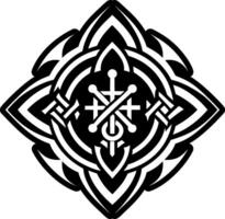 A glyph style icon of knot tattoo vector