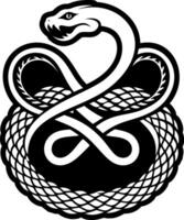 Serpent icon in filled style vector