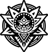 Mark tattoo icon in filled style vector