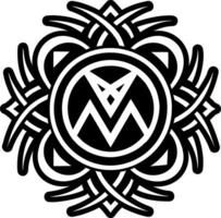 A filled style icon of soul rune symbol vector