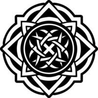 A glyph style icon of chaos rune symbol vector