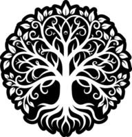 A glyph style icon of tree symbol vector