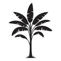 Banana Tree Silhouette Illustration Graphic design vector