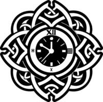 A glyph style icon of time rune symbol vector