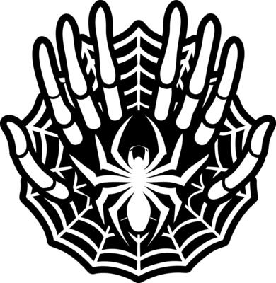 Cobweb icon in glyph style