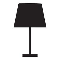 Simple Table Lamp Silhouette Graphic vector