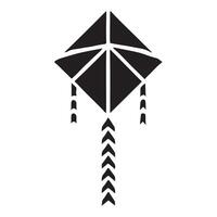 Simple Kite Silhouette Graphic Design vector