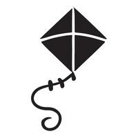 Simple Kite Silhouette Illustration Graphic vector