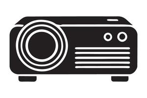 Classic Silhouette Projector Device Art vector