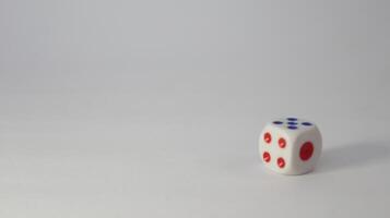 a photo of a dice with the numbers 4, 5, and one visible in the photo and can be used as a background