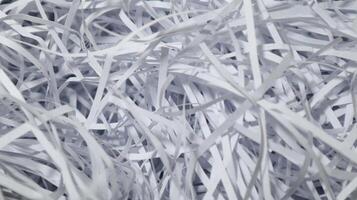 a photo of shredded paper that will be used as a shock absorber on packages
