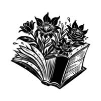 Open Book With Flowers Vectors