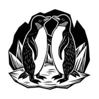 Penguin On Ice vector