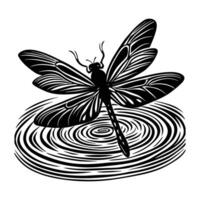 Dragonfly Hovering SVG vector