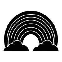 Rainbow using silhouette vector