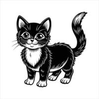 Munchkin Cat Action vector