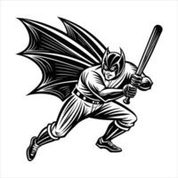 Baseball Player Swinging Bat Vectors