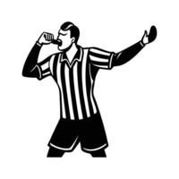 Referee Blowing Whistle vector