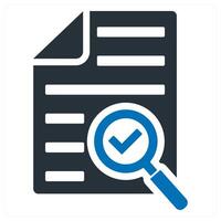 Search File icon concept in blue vector