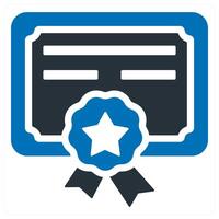 Certificate icon concept vector