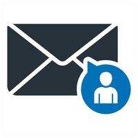 Message icon concept in blue vector
