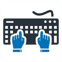 Typing icon concept vector