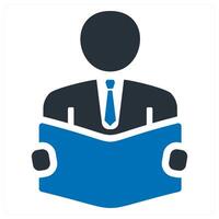 Book reading icon concept vector
