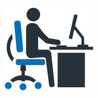 Office work icon concept vector