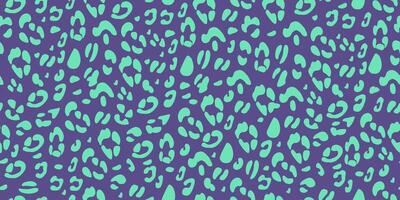 Leopard blue and white seamless pattern. Animalistic print for fabric, paper. hand-drawn background. vector