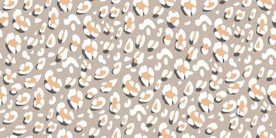 Leopard pink and gray seamless pattern. Animalistic print for fabric, paper. hand-drawn background vector