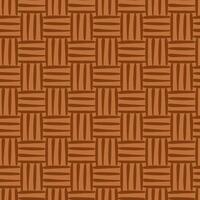 Rattan seamless pattern. Texture of the weave. Hand draw brown illustration. vector